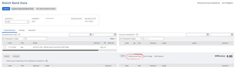 Bank Reconciliation in NetSuite